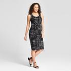 Maternity Shirred Tank Dress - Isabel Maternity By Ingrid & Isabel Black Print