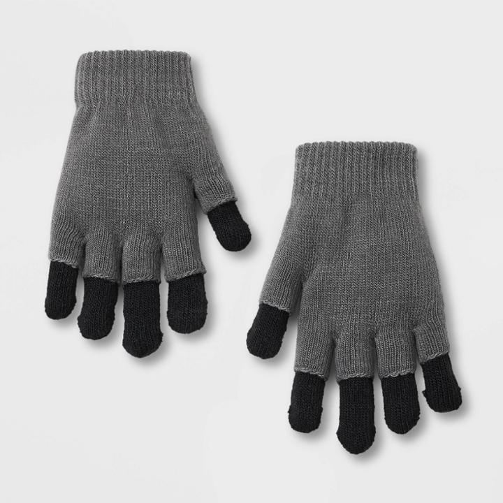 Kids' Solid Gloves - Cat & Jack Gray