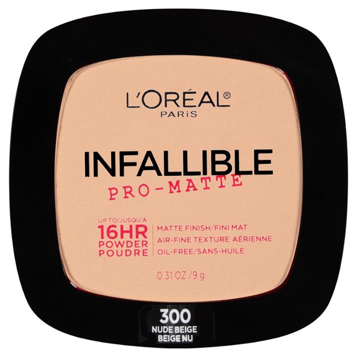 L'oreal Paris Infallible Pro-matte Powder 300 Nude Beige .31 Oz, Nude Beige