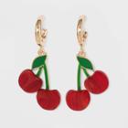 Sugarfix By Baublebar Cherry Huggie Hoop Earrings - Red, Women's