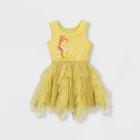 Toddler Girls' Disney Princess Belle Sleeveless Tutu Dress - Yellow