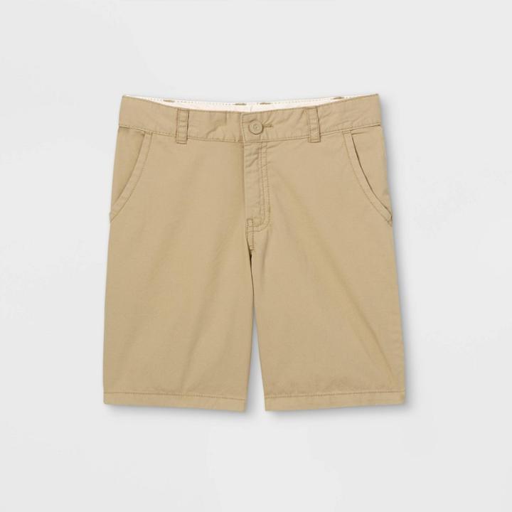 Boys' Flat Front Chino Shorts - Cat & Jack Beige