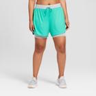 Women's Plus Size Knit Layered Shorts - C9 Champion Canopy Green