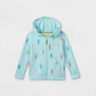 Toddler Girls' French Terry Zip-up Hoodie - Cat & Jack Mint