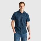 Men's United By Blue Organic Chambray Short Sleeve Button-down Shirt - Moonlit Ocean