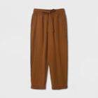 Women's Mid-rise Tie Waist Gauze Straight Pants - Universal Thread Brown S, Women's,