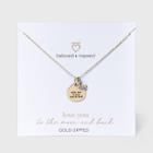 Beloved + Inspired Gold 'to The Moon And Back' Disc Necklace - Gold