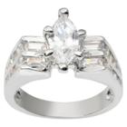 1 1/2 Ct. T.w. Journee Collection Marquise Cut Cz Prong Set Bridal Ring In Brass -