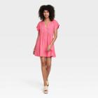 Women's Short Sleeve Dress - Universal Thread Pink