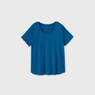 Women's Plus Size Short Sleeve Scoop Neck Relaxed T-shirt - Ava & Viv Jade