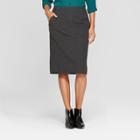 Women's Ponte Pencil Skirt - A New Day Dark Gray