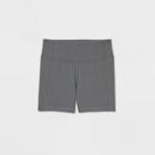 Women's Contour Power Waist Mid-rise Shorts 4 - All In Motion Heather Gray Xs, Women's, Grey Gray