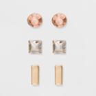 Target Casted Earring Set 3pc - Universal Thread Gold
