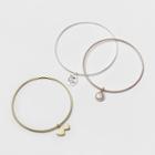 Distributed By Target Silver Plated Mom I Love You Bangle Bracelet Set