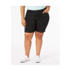 Denizen From Levi's Women's Plus Size Mid-rise Bermuda Jean Shorts - Black