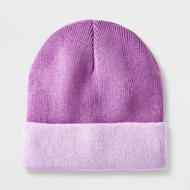 Kids' Colorblock Beanie - Cat & Jack Purple