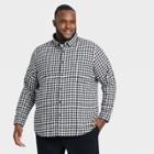 Men's Big & Tall Lightweight Flannel Long Sleeve Button-down Shirt - Goodfellow & Co White