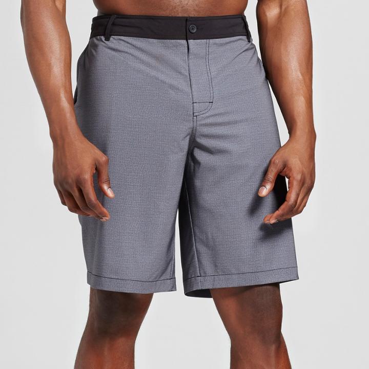 Men's Big & Tall Textured Hybrid Shorts 10.5 - Mossimo Supply Co. Gray
