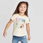 Disney Toddler Girls' Princess Squares T-shirt - Cream 2t, Girl's, Beige