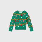 Mad Engine Toddler Girls' Christmas Tree Ugly Christmas Sweater - Green