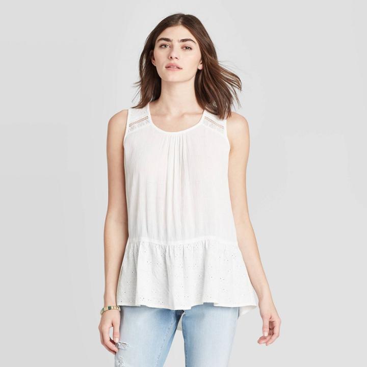 Women's Sleeveless Blouse - Knox Rose White Xxl, Pink/white