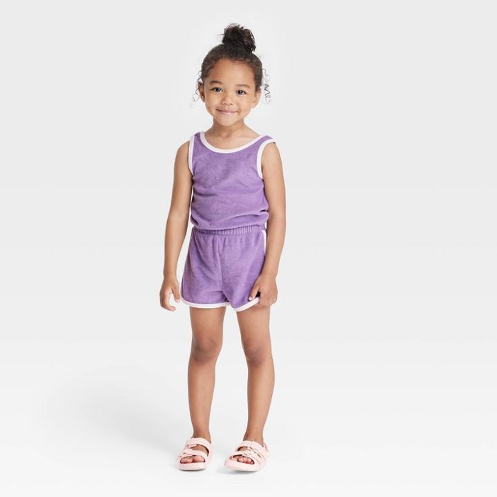 Toddler Girls' Romper - Cat & Jack Purple