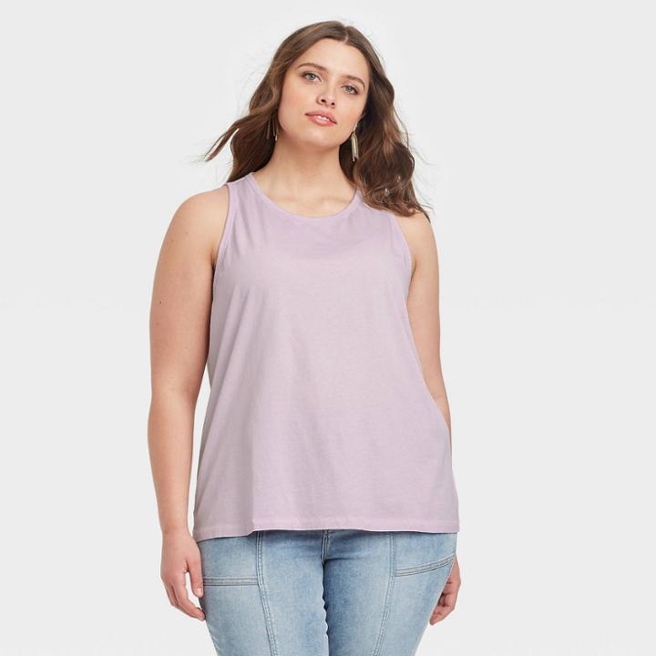 Women's Plus Size Tank Top - Universal Thread Light Purple