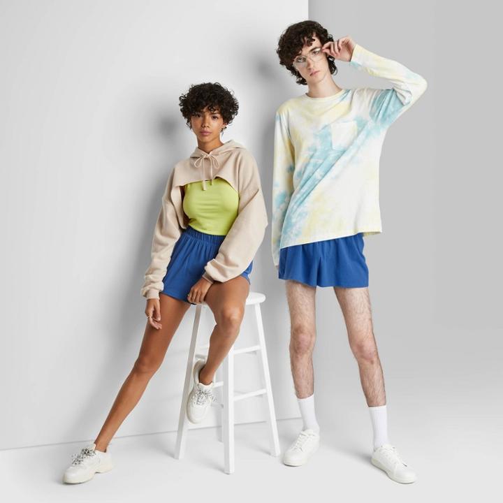 High-rise Pull-on Shorts - Wild Fable Blue