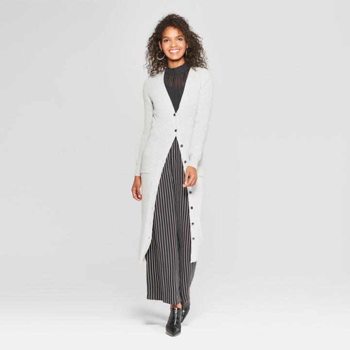 Women's Long Sleeve Skinny Cardigan - Who What Wear Gray
