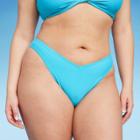 Women's V-front Extra High Leg Extra Cheeky Bikini Bottom - Wild Fable Blue