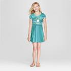Girls' Short Sleeve Stripe Dress - Cat & Jack Blue