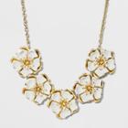Sugarfix By Baublebar Two-tone Flower Statement Necklace - White, Girl's