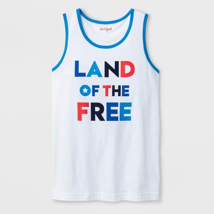 Boys' Land Of The Free Tank Top - Cat & Jack White