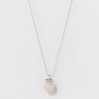 Bead & Metal Bead Long Necklace - A New Day Pink/silver