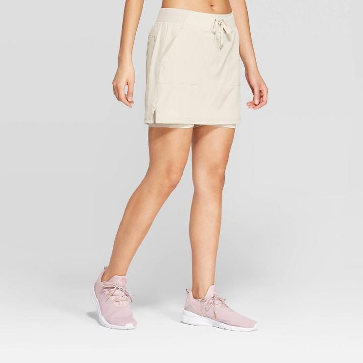 Women's Mid-rise Woven Skort 5 - C9 Champion Beige