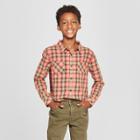 Junk Food Boys' Long Sleeve Plaid Button-down Shirt -