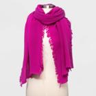 Women's Cashmere Wool Blend Blanket Scarf - Universal Thread Purple