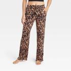 Women's Animal Print Beautifully Soft Pajama Pants - Stars Above Brown