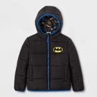 Warner Bros. Boys' Batman Puffer Jacket - Black