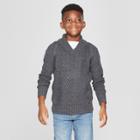 Boys' Long Sleeve Pullover Sweater - Cat & Jack Charcoal Gray