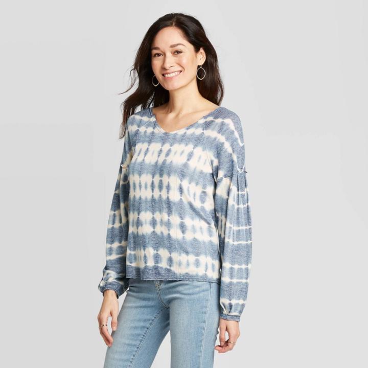 Women's Long Sleeve V-neck Blouse - Knox Rose Indigo Xs, Women's, Blue