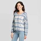 Women's Long Sleeve V-neck Blouse - Knox Rose Indigo Xs, Women's, Blue