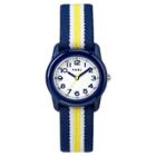 Kid's Timex Watch With Striped Strap - Blue/yellow Tw7c058009j, Kids Unisex, Navy