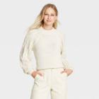 Women's Mock Turtleneck Pullover Sweater - Who What Wear Cream
