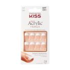 Kiss Products Salon Acrylic Medium Square French Manicure Fake Nails Kit - Rumor