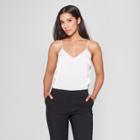Target Women's V-neck Woven Cami - Prologue Cream (ivory)