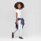 Girls' Side Stripe Skinny Jeans - Cat & Jack Light Wash