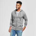 Men's Standard Fit Long Sleeve Hooded Fleece Sweatshirt - Goodfellow & Co Charcoal (grey)