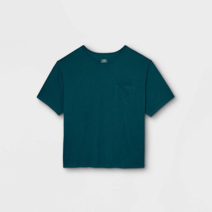 Men's Tall Adaptive Loose Fit Short Sleeve Crewneck T-shirt - Goodfellow & Co Blue