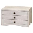 Distressed Wooden Jewelry Box (6) - Off White - Homepointe, Women's